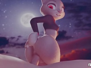 Big Booty Judy Hopps Gets Her Ass Pounded By Huge member &vert; 3D dirty clip Cartoon