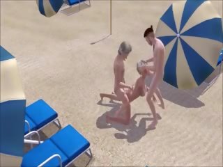 Double Dicked on the Beach, Free On the Beach adult clip film e7