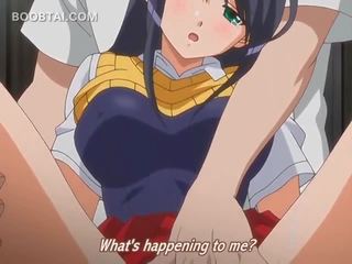 Excited hentai young lassie getting her squirting cunt teased