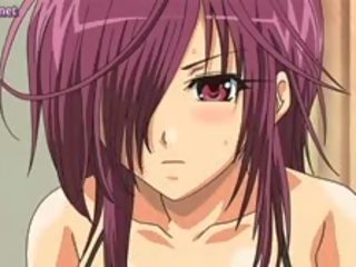 Sensual anime ruiva slurping