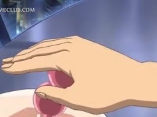 Flirty Anime enchantress Getting Wet Cunt Rubbed From Her Back