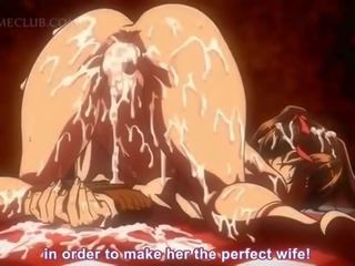 Giant wrestler hardcore fucking a sweet hentai goddess