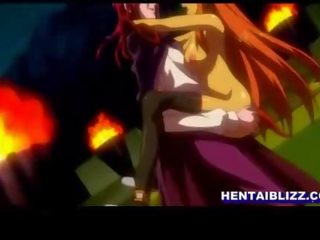 Ruiva hentai bigtits brutalmente fodido em o masmorra