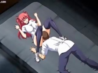 Anime damsel Rubbing A Massive pecker