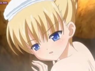 Blonde cookie Anime Gets Pounded