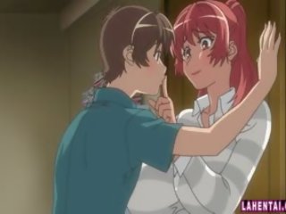 Malaki titted hentai redhead makakakuha ng fucked